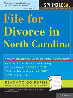 cover image of File for Divorce in North Carolina